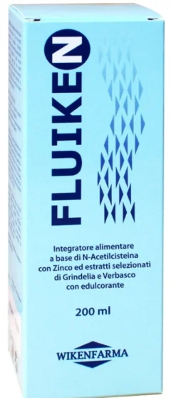 Wikenfarma Fluiken - Integratore mucolitico per le vie respiratorie, 200 ml