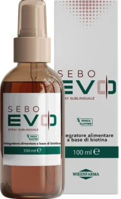 Wikenfarma Sebo evo spray 100 ml - Integratore anticaduta e per il controllo del sebo, 1 flacone