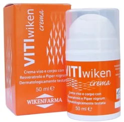Wikenfarma Vitiwiken - Wikenfarma crema viso e corpo antiossidante per la secchezza, 50 ml