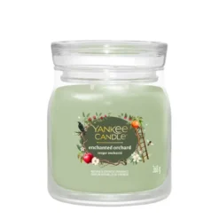 Yankee Candle Signature Jar Media Candela Enchanted Orchard Fragranza Mele Caramellate Zucchero di Canna e Albicocche, 368g