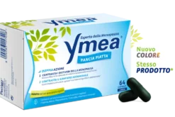 Ymea Pancia Piatta Integratore per la menopausa e il gonfiore addominale, 64 capsule
