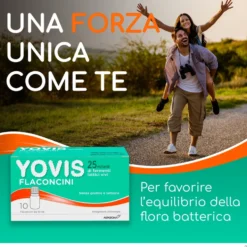 Yovis Fermenti Lattici Vivi per Equilibrio Flora Intestinale, 10 Flaconcini