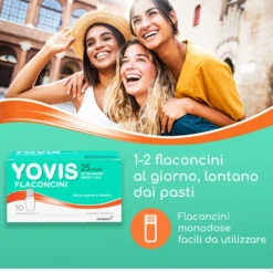 Yovis Fermenti Lattici Vivi per Equilibrio Flora Intestinale, 10 Flaconcini
