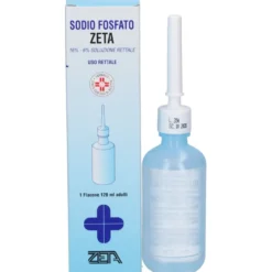 Zeta Sodio Fosfato 16%/6% - Soluzione rettale per la stitichezza, 1 flacone da 120 ml