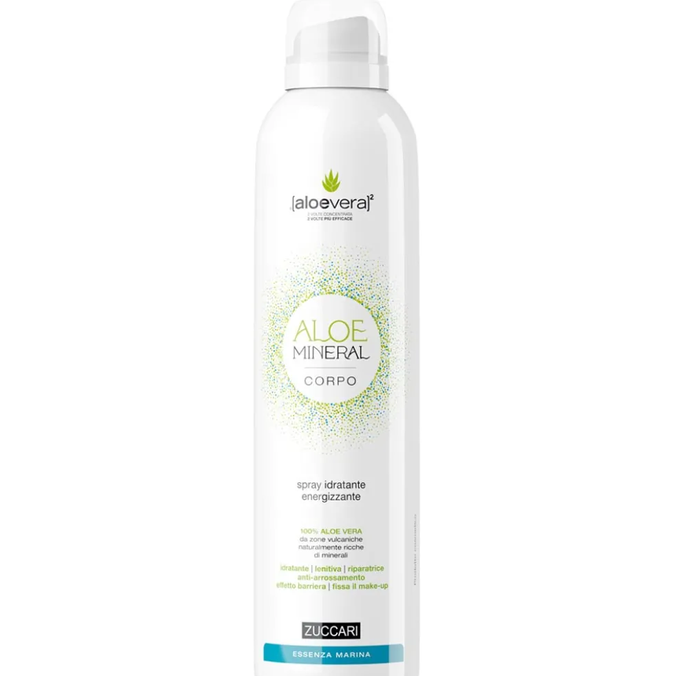Zuccari Aloe Mineral - Corpo Spray Idratante Energizzante Essenza Marina, 250ml