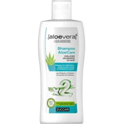 Zuccari AloeVera2 AloeCare - Shampoo con acido ialuronico per lavaggi frequenti, flacone da 200 ml