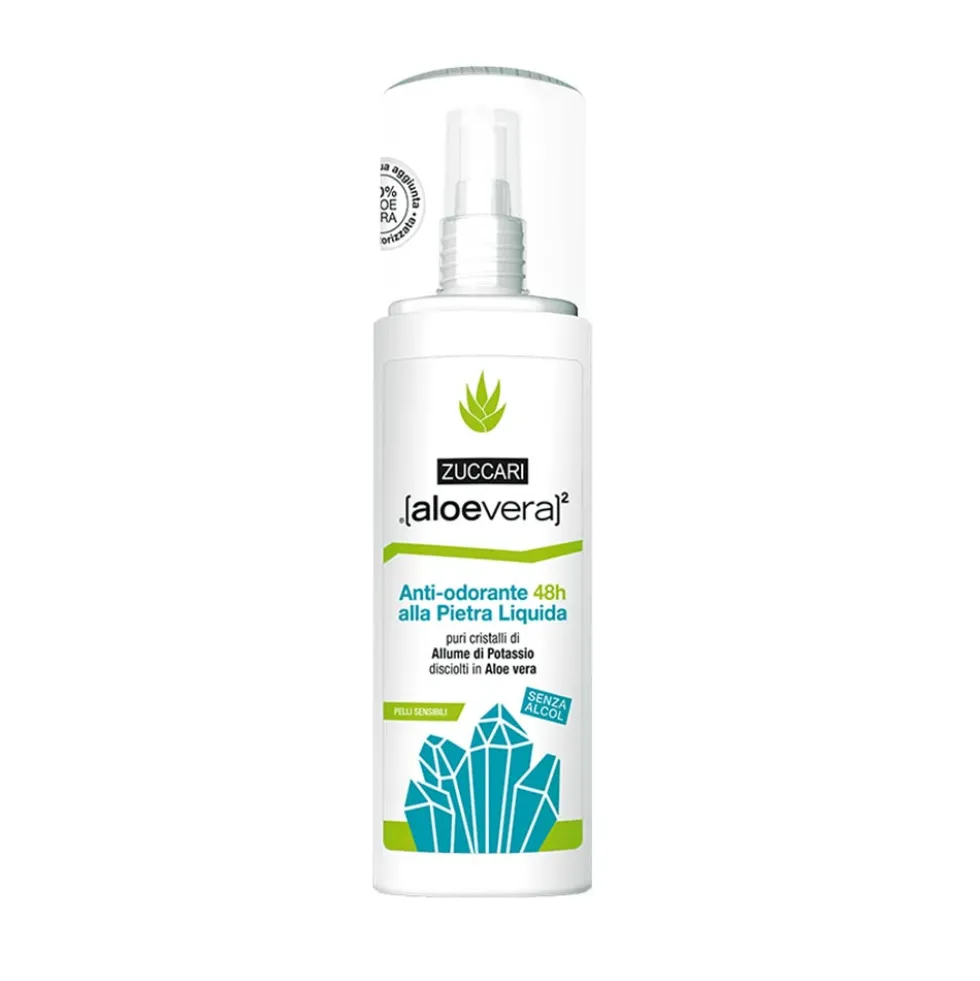 Zuccari Aloevera2 - Anti Odorante Alla Pietra Liquida Senza Alcool, 100ml