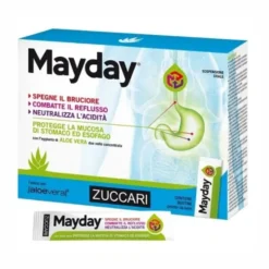 Zuccari Mayday Sospensione per Uso Orale alla Menta Bruciore Reflusso e Acidità, 12 Bustine