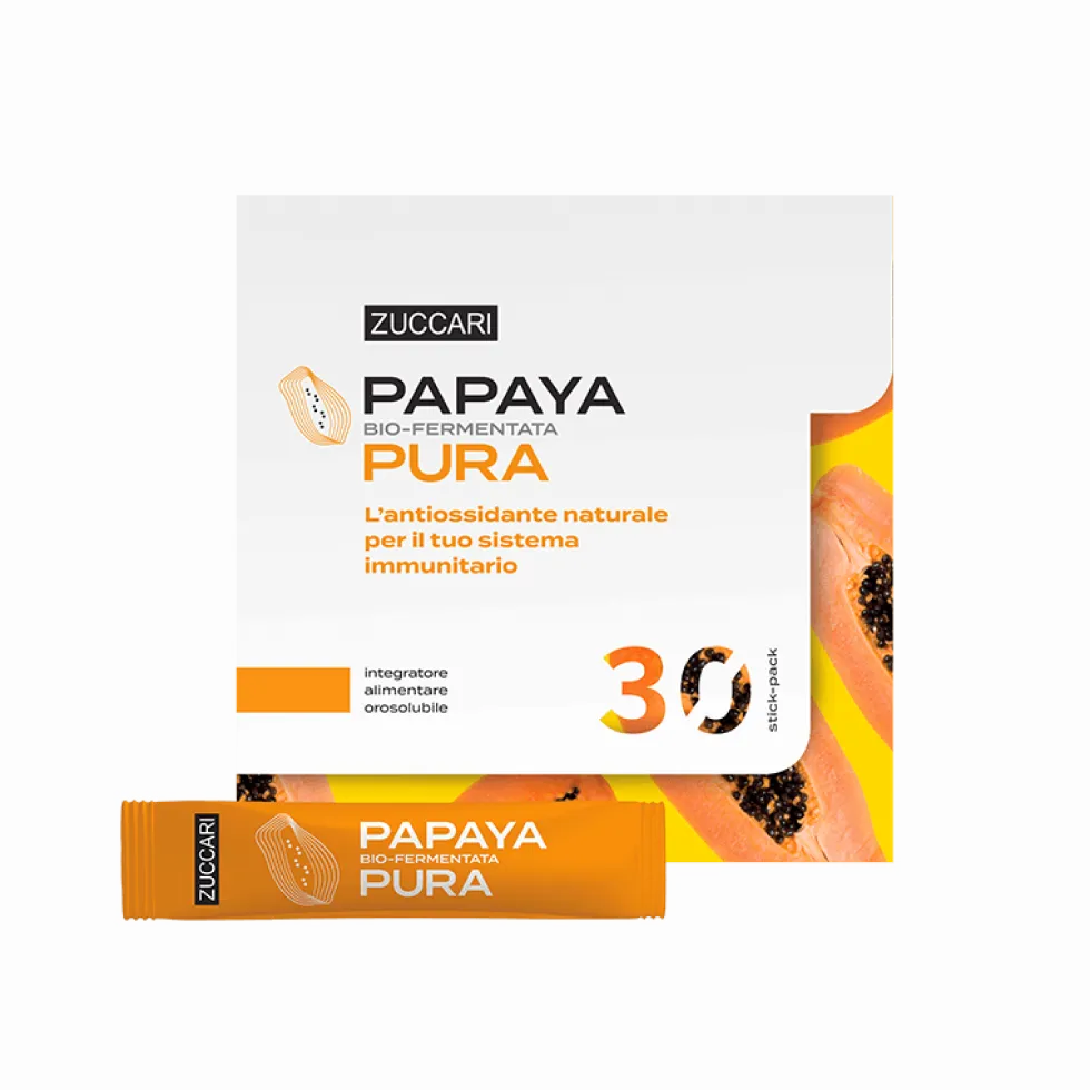 Zuccari Papaya Pura - integratore alimentare antiossidante, 30 bustine orosolubili