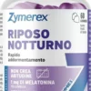 Zymerex Riposo Notturno - Integratore alimentare per il sonno e il rilassamento, 60 gommose