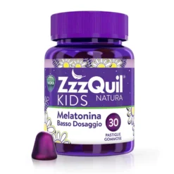 ZzzQuil Natura Kids Integratore Melatonina per Dormire Bambini, 30 Pastiglie